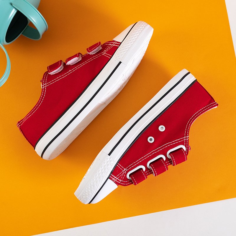 Red Children's Sneakers With Velcro Sisya - Footwear - Red 