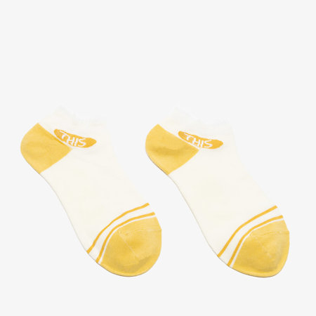 Cream-yellow women's ankle socks - Underwear