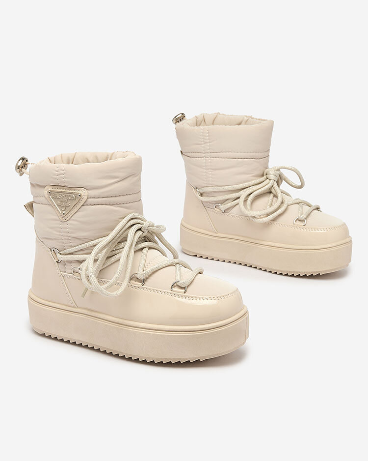 Royalfashion Children's slip-on boots a'la snow boots in beige Etyvon