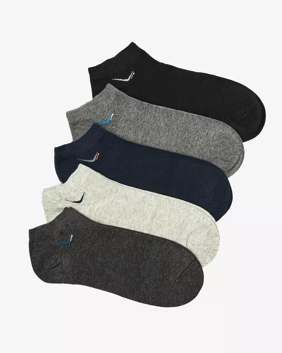 Royalfashion Multicolor men's ankle socks 5/pack