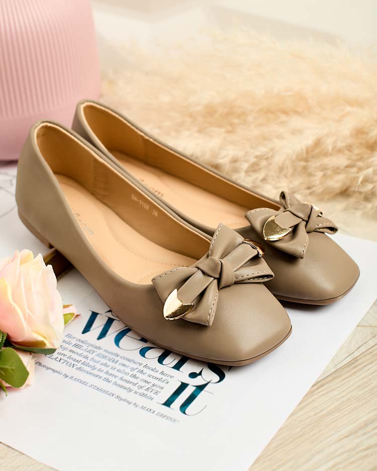 Royalfashion Women's ballerinas with bow Fittco