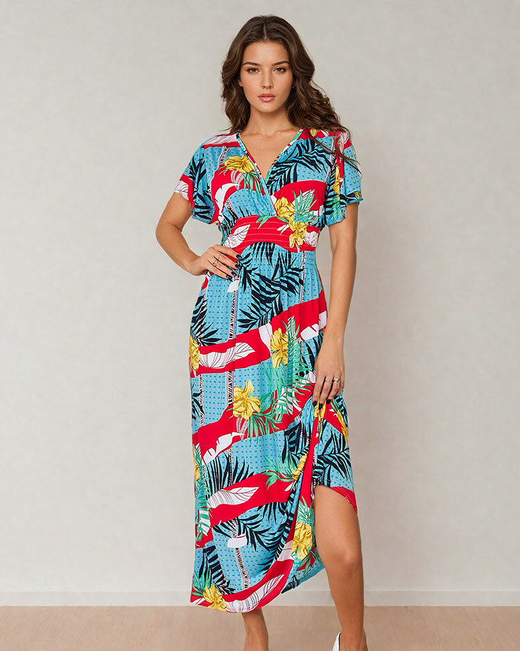 Royalfashion Women's print midi dress