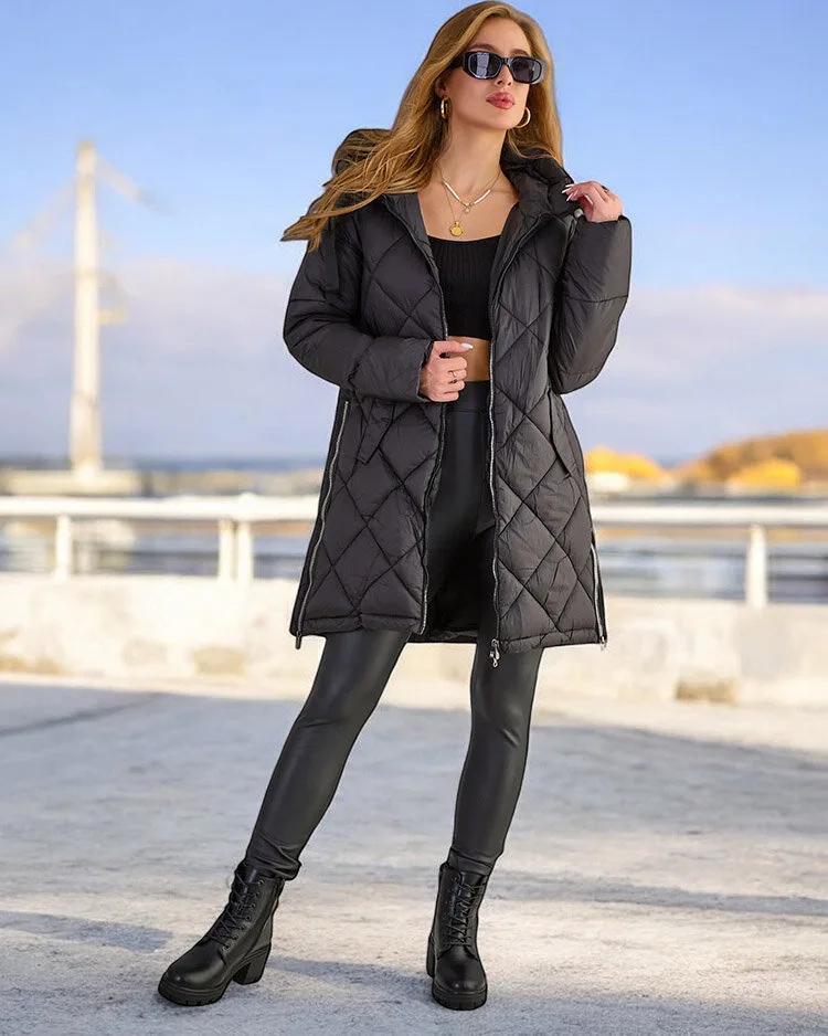 Royalfashion women's quilted winter jacket