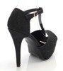 Black women's sandals on a high heel Szqueio - shoes