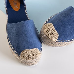 Blue women's sandals a'la espadrilles on the platform Indira - Footwear