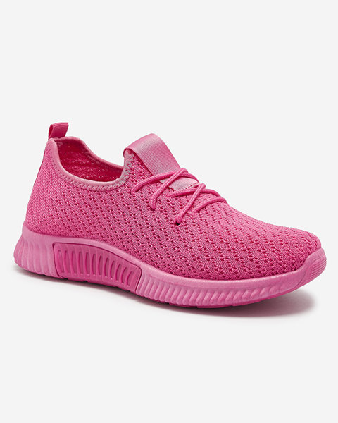 Fuchsia women's fabric sports shoes Vobbu- Footwear