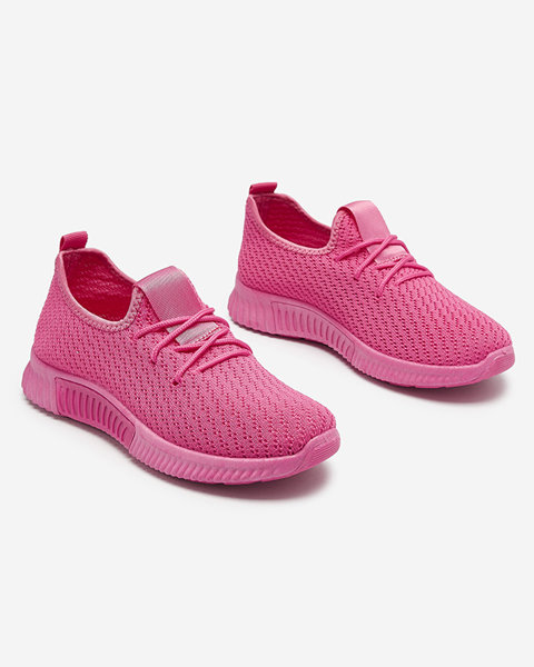 Fuchsia women's fabric sports shoes Vobbu- Footwear