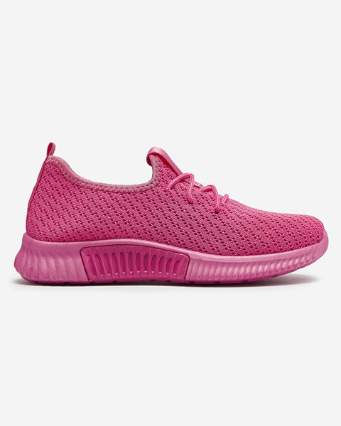 Fuchsia women's fabric sports shoes Vobbu- Footwear