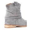 Gray cowboy boots on a wedge Bertold - Footwear