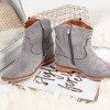 Gray cowboy boots on a wedge Bertold - Footwear