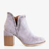 Gray square heel boots Lemere - Shoes