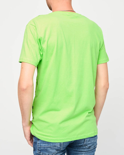 Green men's printed t-shirt - Clothing