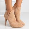 Light brown women's boots on a high heel Annalisa - Footwear