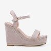 Light gray Demeter wedge sandals - Footwear