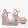 Light gray Demeter wedge sandals - Footwear