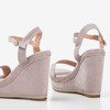 Light gray Demeter wedge sandals - Footwear