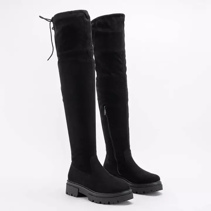 OUTLET Black women's long Leilisa boots - Footwear