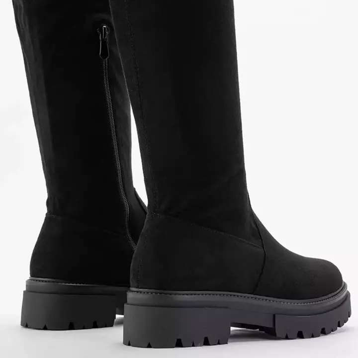 OUTLET Black women's long Leilisa boots - Footwear