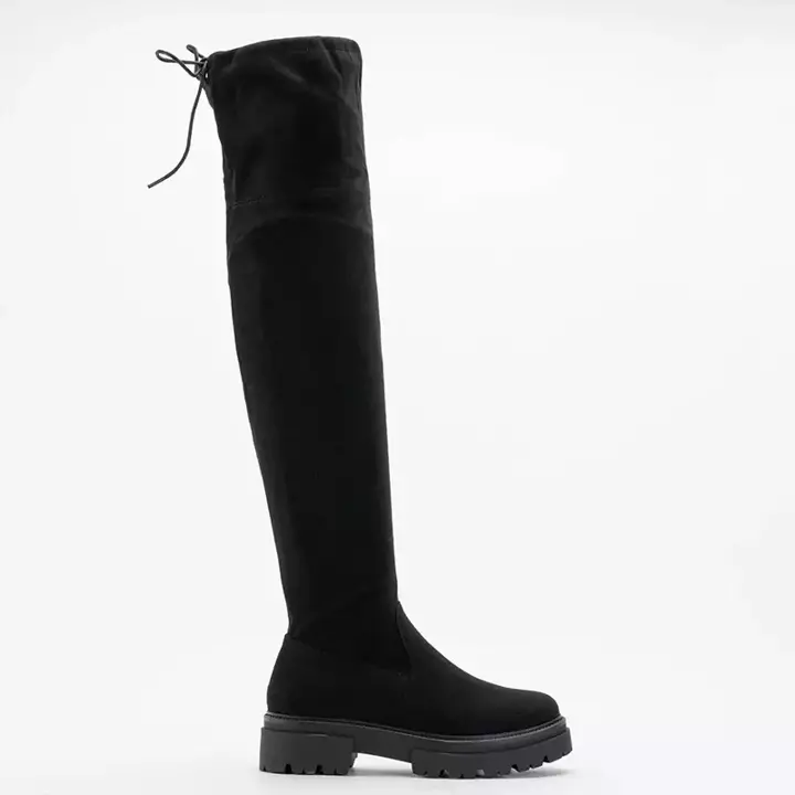 OUTLET Black women's long Leilisa boots - Footwear