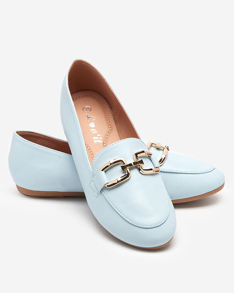 OUTLET Blue women's Kesine eco-leather loafers - Footwear