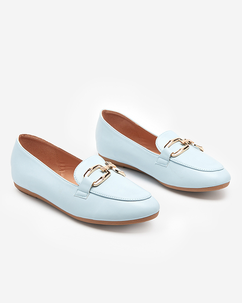 OUTLET Blue women's Kesine eco-leather loafers - Footwear