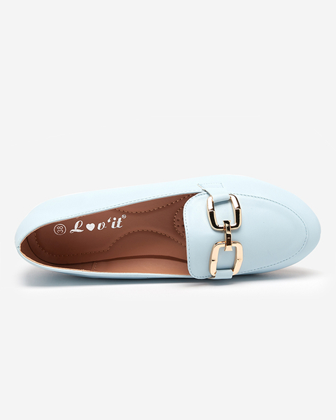 OUTLET Blue women's Kesine eco-leather loafers - Footwear