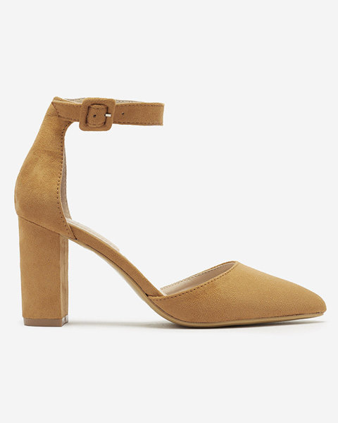 OUTLET Camel women's pumps on a post Reifini- Footwear