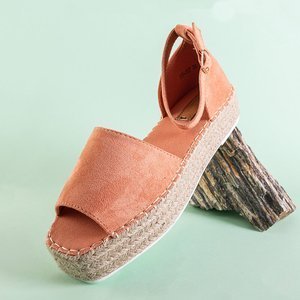 Orange women's platform sandals Dalila - Footwear