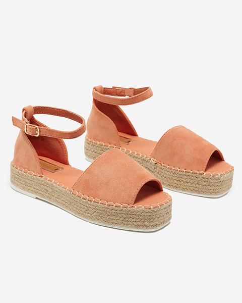 Orange women's platform sandals Dalila - Footwear
