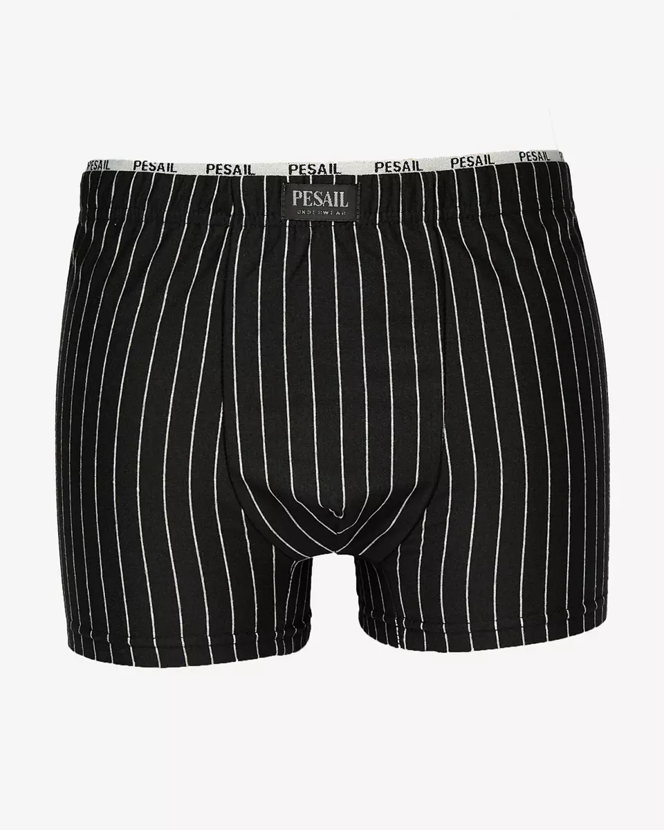 Royalfashion Black men's striped boxer shorts