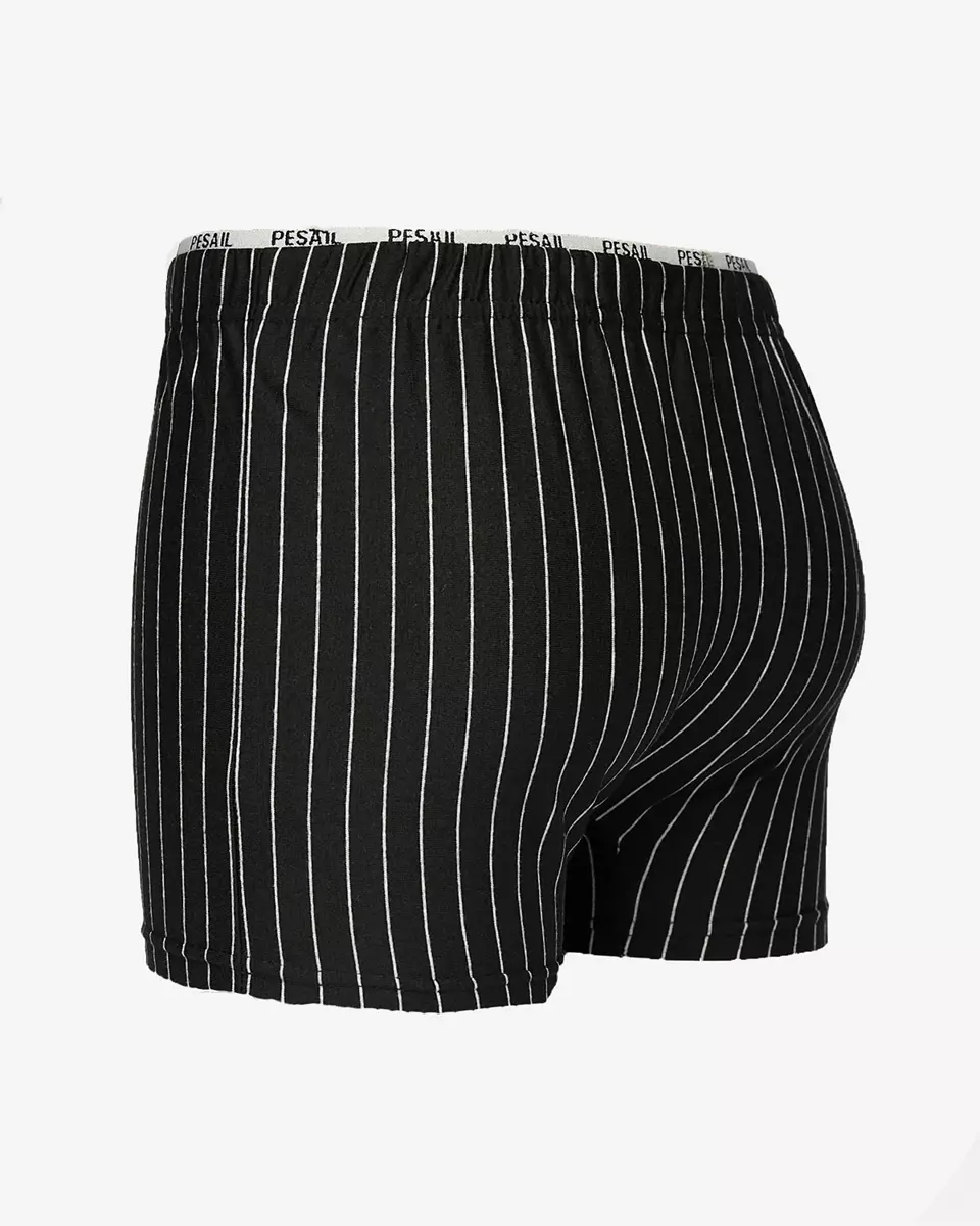 Royalfashion Black men's striped boxer shorts