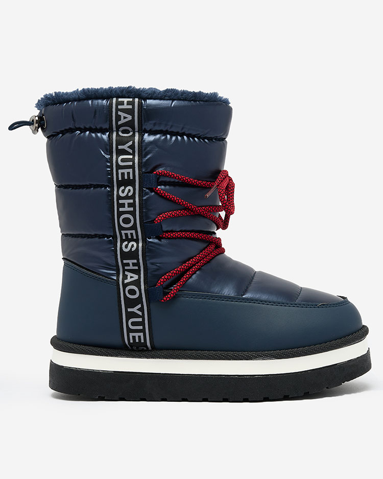 Royalfashion Navy blue women's snow boots Gepanden