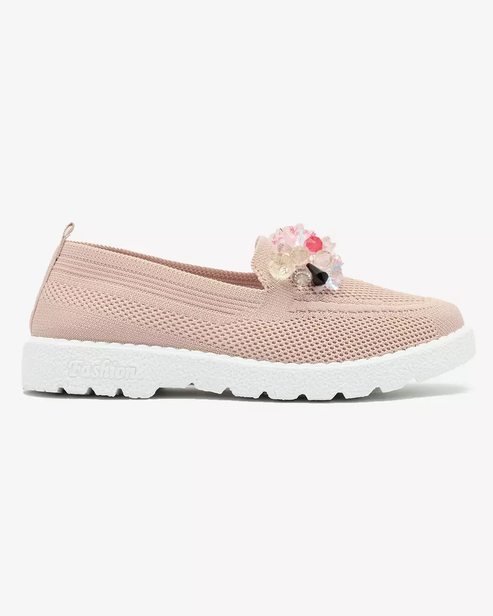 Royalfashion Pink women's embellished half slip on shoes Enweta