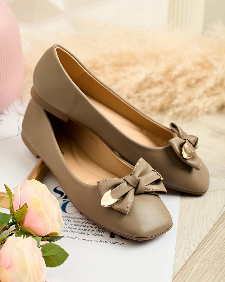 Royalfashion Women's ballerinas with bow Fittco