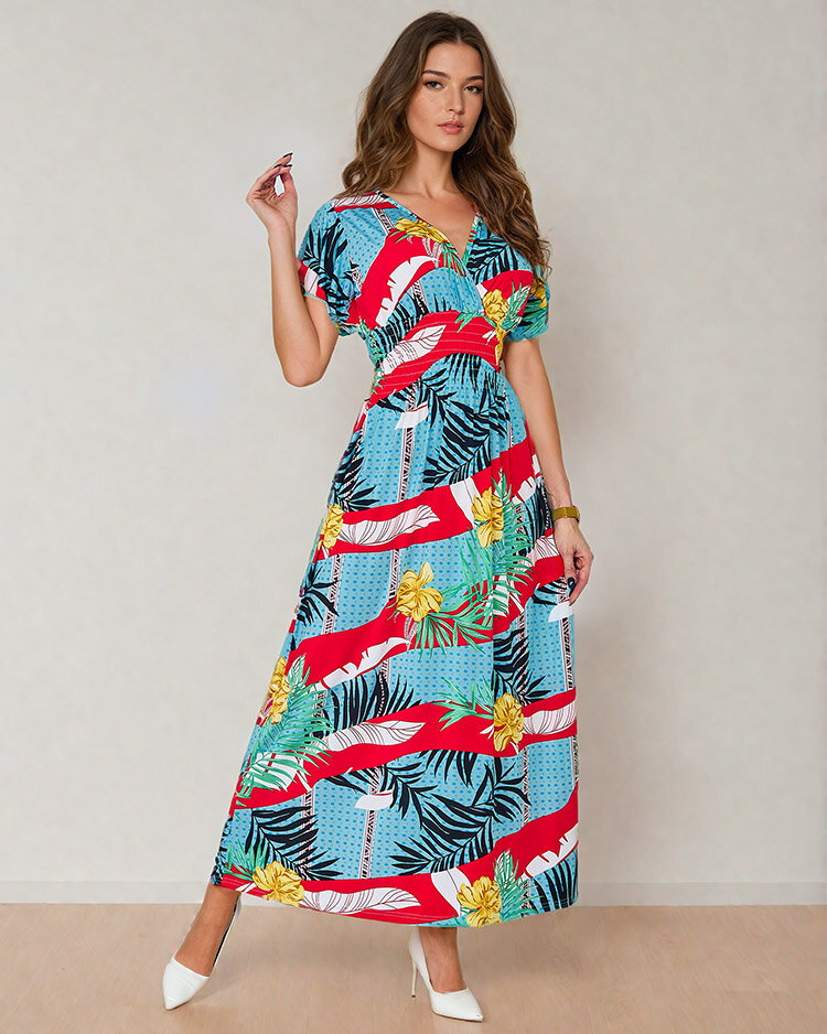 Royalfashion Women's print midi dress