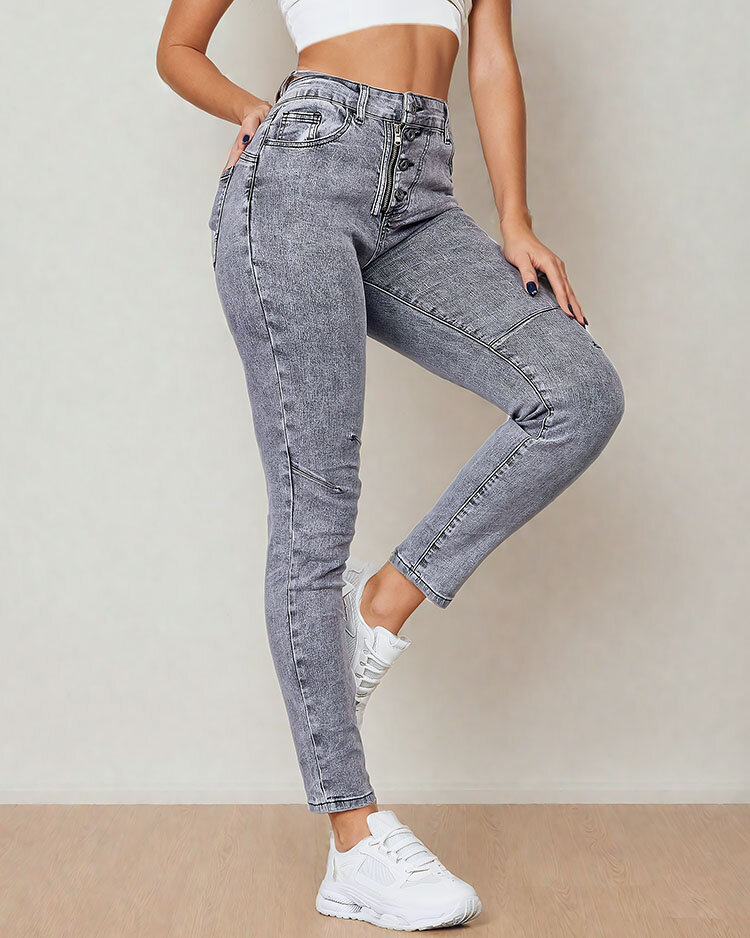 Royalfashion Women's tapered jeans