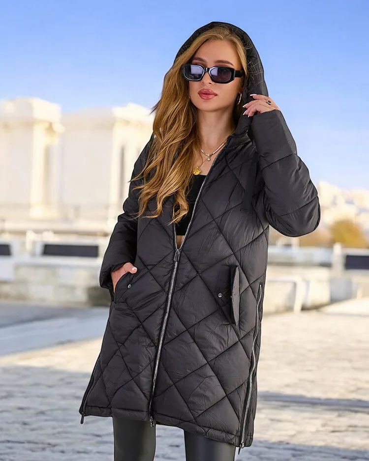 Royalfashion women's quilted winter jacket