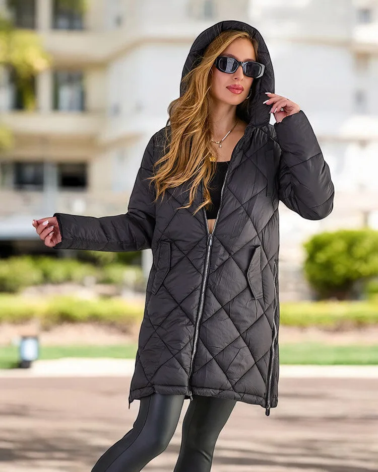 Royalfashion women's quilted winter jacket