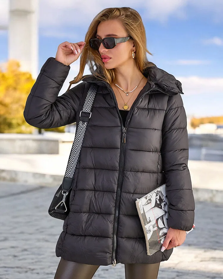 Royalfashion women's quilted winter jacket