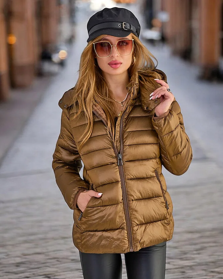 Royalfashion women's quilted winter jacket