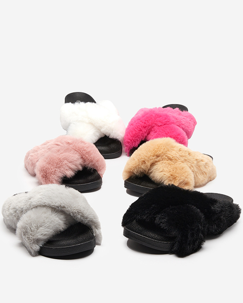 Slippers with light brown fur Mashte - Footwear