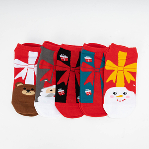 Women's Christmas Cotton Socks 5 / pack - Underwear