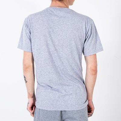 Men's Gray Printed Cotton T-Shirt - Clothing