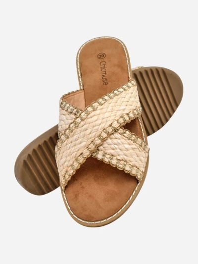 Royalfashion Женские шлепанцы с плетеными ремешками Bornes