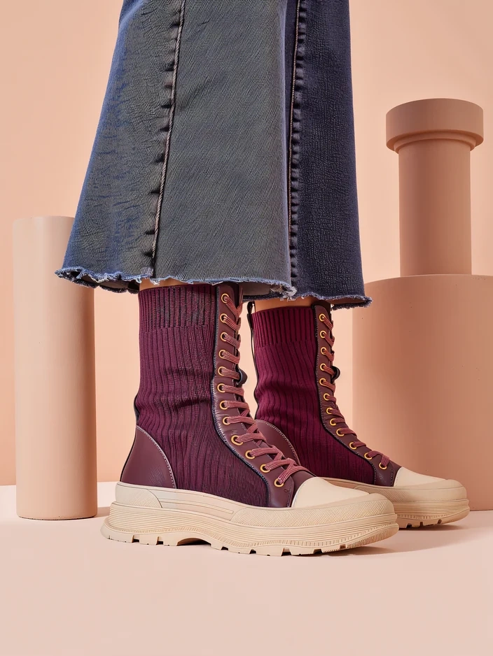 Royalfashion Sieviešu augstās darba botas Fosilla