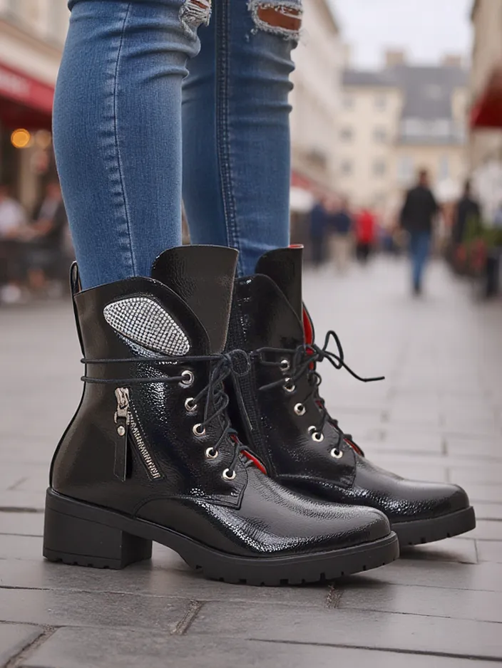 Royalfashion Women's ankle boots work boots Volio