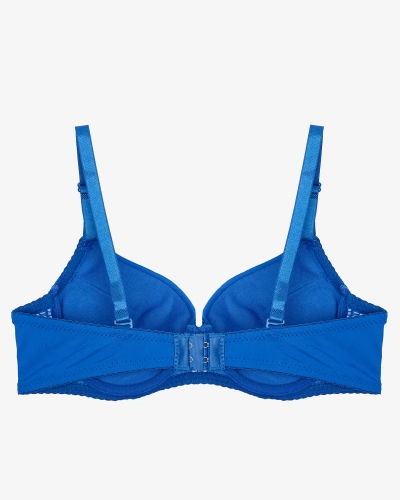 Smooth women's lace bra in cobalt color - Underwear