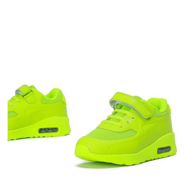 Neonowe żółte dziecięce buty sportowe Franny - Obuwie