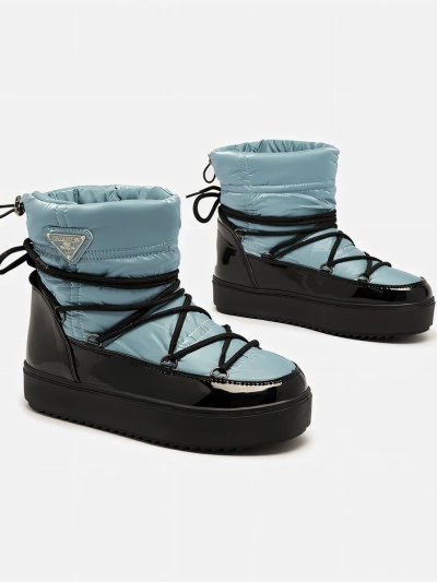 Royalfashion Women's slip-on boots a'la snow boots in blue Vevnose