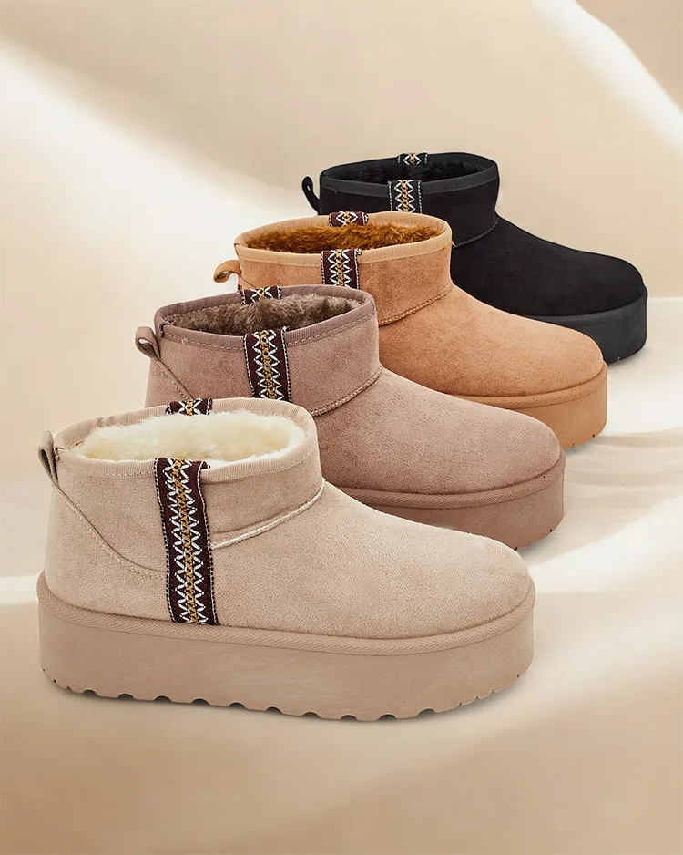 Royalfashion īsie sniega zābaki sievietēm Haluzi